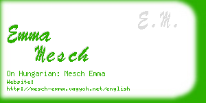 emma mesch business card